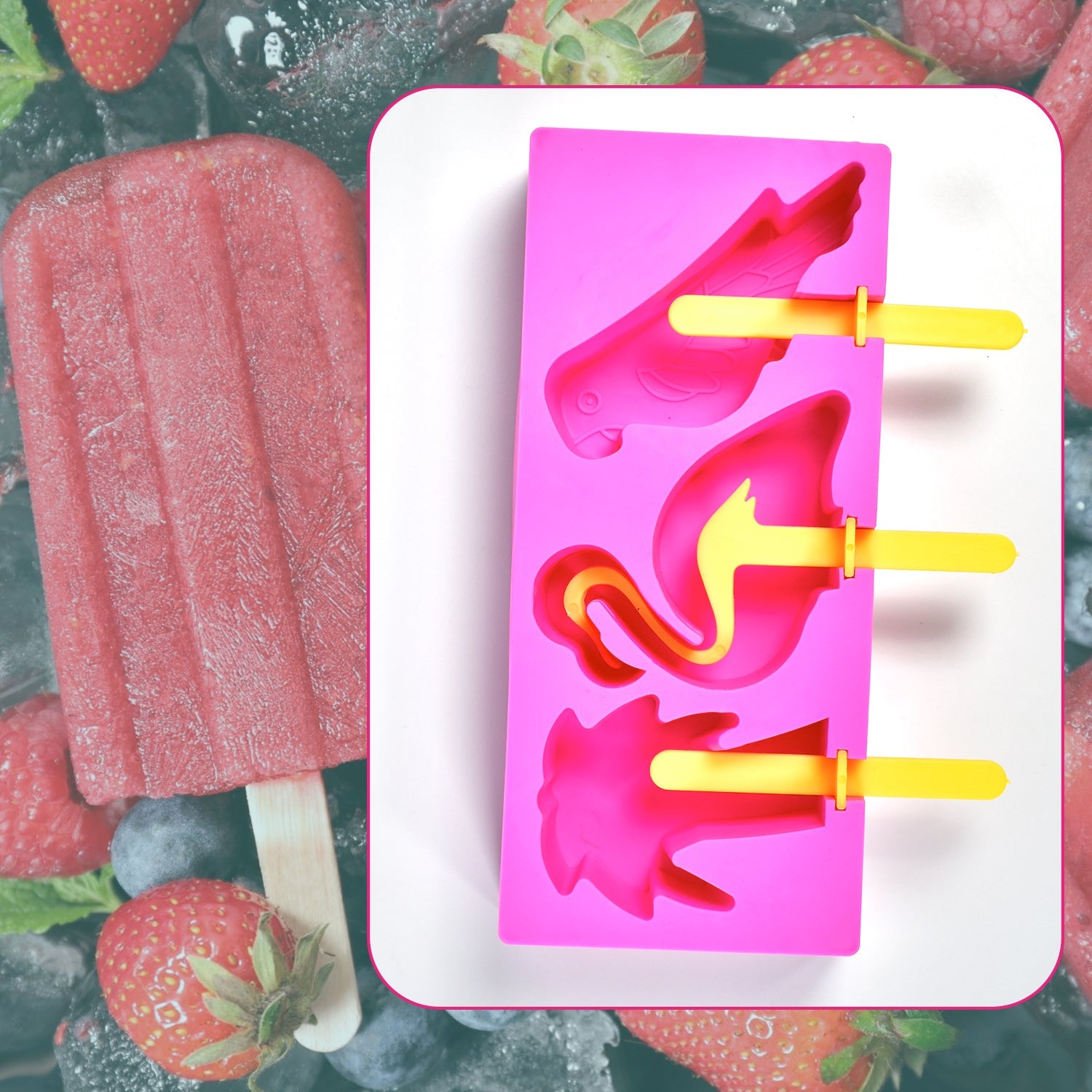 7168 Fancy Ice Candy Mould Maker Food Grade Homemade Reusable Ice Popsicle Makers Frozen Ice Cream Mould Sticks Kulfi Candy Ice Mold for Children & Adults DeoDap 7168 Fancy Ice Candy Mould Maker Food Grade Homemade Reusable Ice Popsicle Makers Frozen Ice Cream Mould Sticks Kulfi Candy Ice Mold for Children & Adults DeoDap